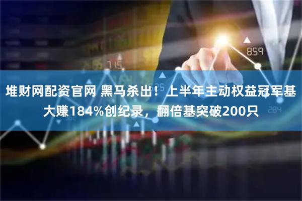 堆财网配资官网 黑马杀出！上半年主动权益冠军基大赚184%创纪录，翻倍基突破200只